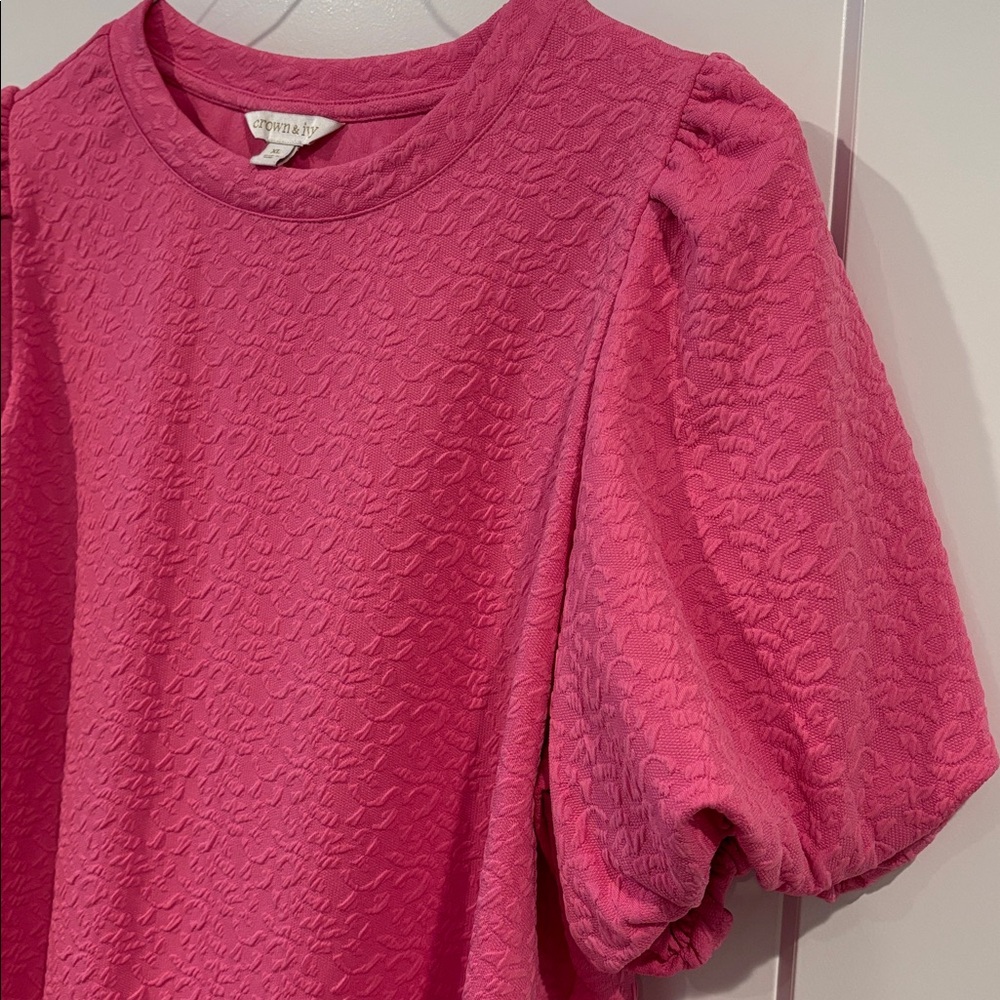Crown & Ivy Womens Short Sleeve Blouse XL - Picture 3 of 6